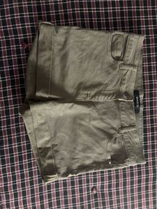 Women's Olive Green Cuffed Shorts