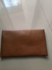 Stylish Brown Faux Leather Clutch