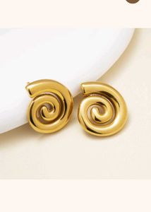 Anti Tarnish Spiral Earring