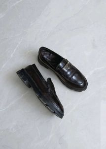 Designer Brown Leather Loafers