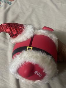 Festive Piggy Bank with Santa Hat