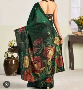 Elegant Ready to wear Green Saree