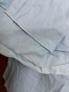 Light Blue Ruffled Off-Shoulder Top