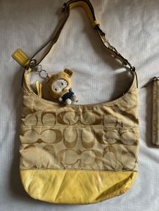 Coach Yellow Hobo Bag and Wallet Set