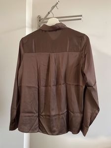 Brown Satin Shirt