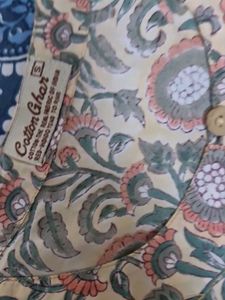 Floral Print Cotton Kurta
