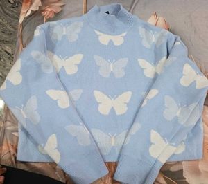 Cute Butterfly Print Sweater