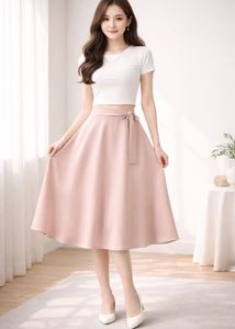 Elegant Flowy Midi Skirt