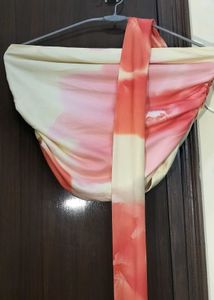 Trendy Floral Halter Bikini Top