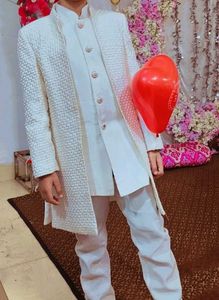 Elegant white sherwani Set