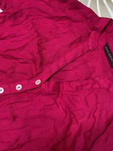 pantaloons Pink Button-Down kurti