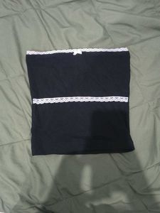 Black Lace Trim Tube Top