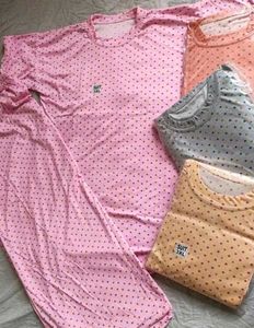Pink Polka Dot Pajama Set
