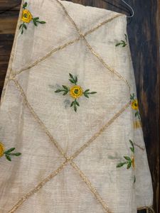 Embroidered Dupatta with Floral Design