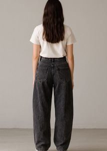 Charcoal Black Mom Jeans