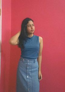 Teal Ribbed Mock Neck Sleeveless Top
