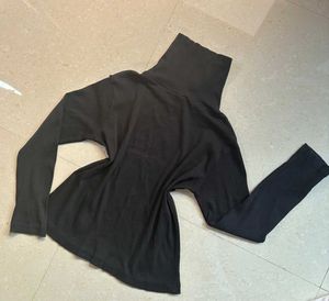 Black Turtleneck Top