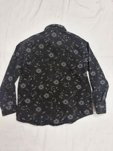 Celestial Print Denim Shirt