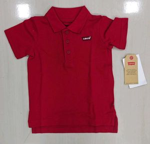 (Imported) Levi’s Kids Classic Red Polo Tshirt