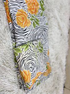 Bold Floral Zebra Print Bedsheet set single