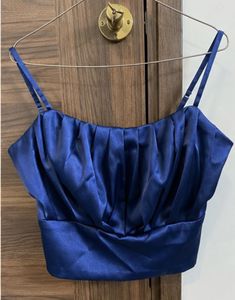 Satin Ruched Crop Top
