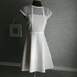New H&M Elegant White Lace Dress