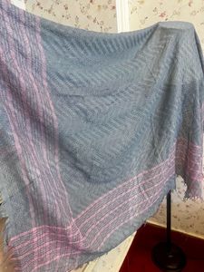 Elegant Grey and Pink Square Scarf