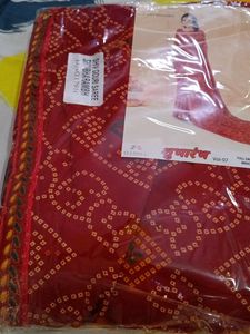 Red Bandhani Print Fabric