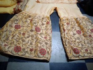 yellow Embroidered Kurta Palazzo Set