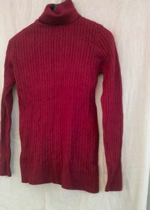 Burgundy Turtleneck Sweater