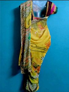 yellow colour saree