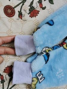 Cute Baby Blue Fleece Onesie