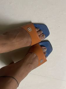 Denim Tan sandals