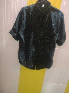 Polka Dot Tie Front Shirt