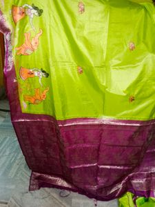 Art Silk Saree With Blouse Pices Good Design