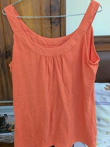 Orange Sleeveless Tank Top