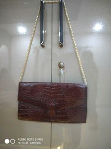 Vintage Croc Embossed Clutch