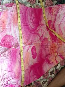 Vibrant Pink &amp; Orange Abstract Print Kurta