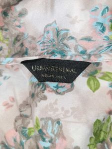Floral Print Tie-Front Blouse