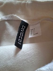 H&amp;M White Denim Bodycon Dress.