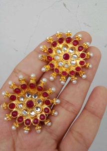 Elegant Kundan Stud Earrings