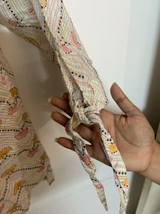 Boho Abstract Print Blouse