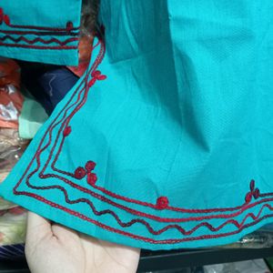 Kashmiri Embroidery Work Short Kurti