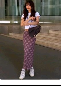 Y2K Plaid Maxi Skirt