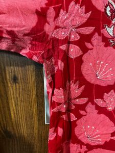 Red Floral Wrap Kurta