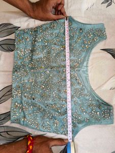 Elegant Blue Embellished Lehenga Choli.