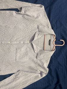 Textured Button-Up Shirt