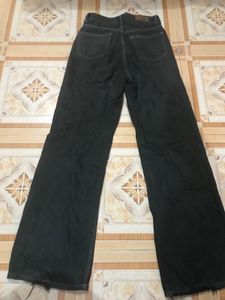 Trendy Black Wide Leg Jeans
