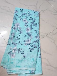 Beautiful Blue Floral Saree