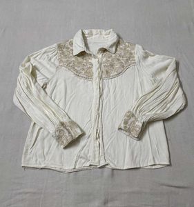 Embroidered Western Style Shirt/ Blouse
